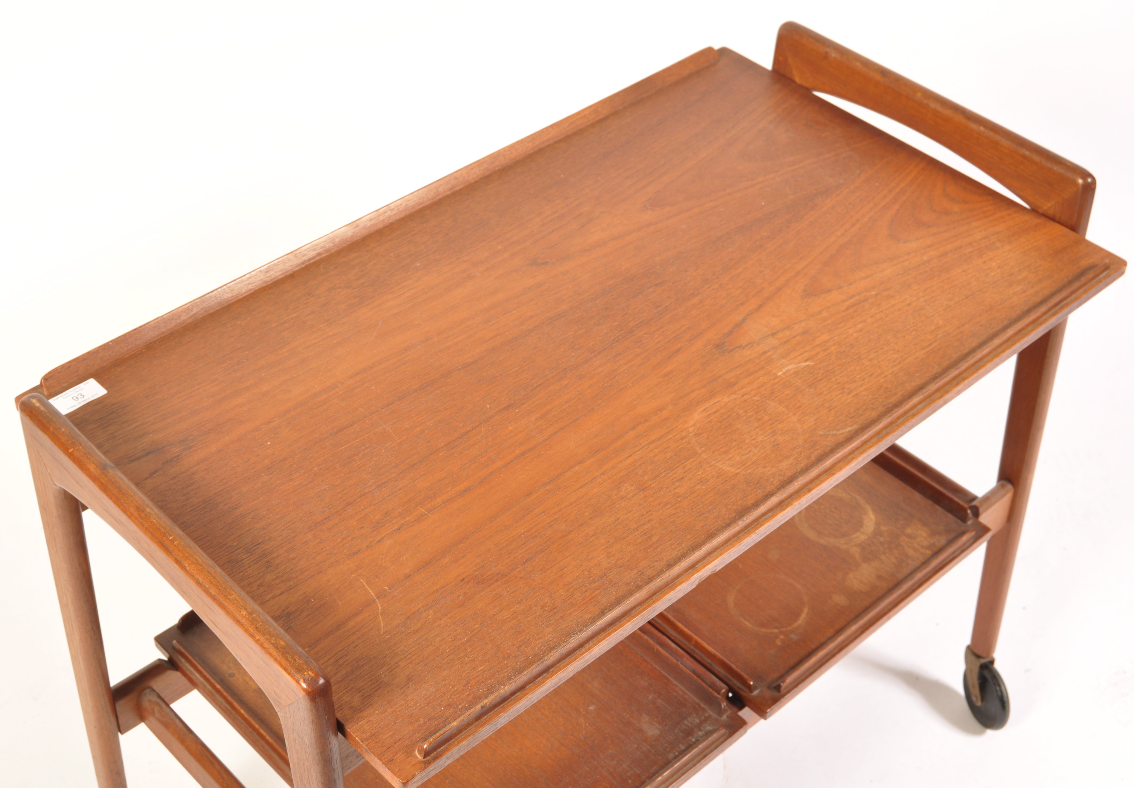 O.M.F. MEUBELFABRIK OMER LEFEVRE DANISH TEAK WOOD TEA TROLLEY - Image 3 of 6