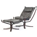AFTER SIGURD RESSELL A CONTEMPORARY FALCON CHAIR AND OTTOMAN