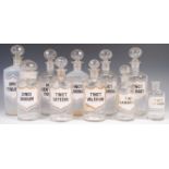 COLLECTION OF ANTIQUE VINTAGE APOTHECARY CHEMIST GLASS JARS