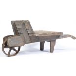 EARLY 20TH CENTURY WOODEN SACK TRUCK WHEEL BARROW