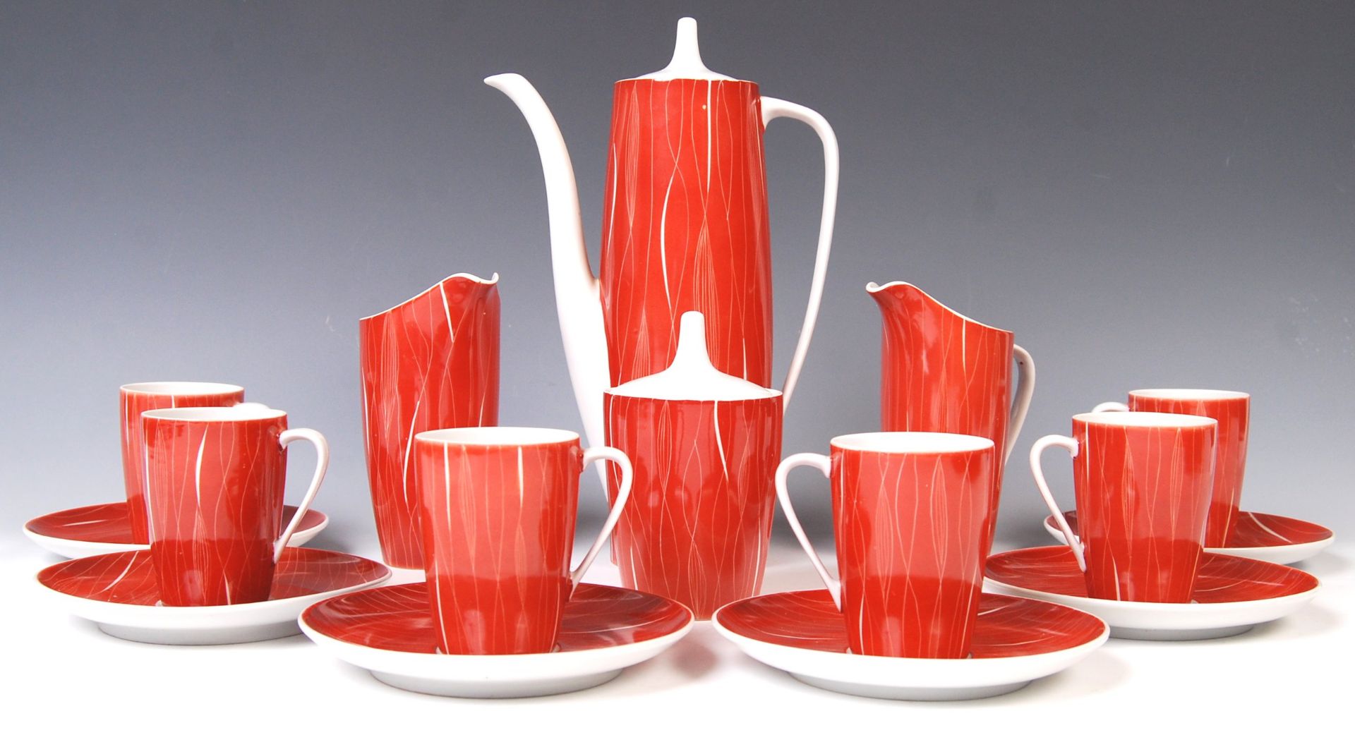 CMIELOW GOPLANA 1950'S VINTAGE COFFEE SET BY WINCENTRY POTACKI