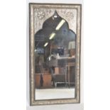 CONTEMPORARY NORTH AFRICAN WHITE METAL ARCHWAY MOROCCAN MIRROR