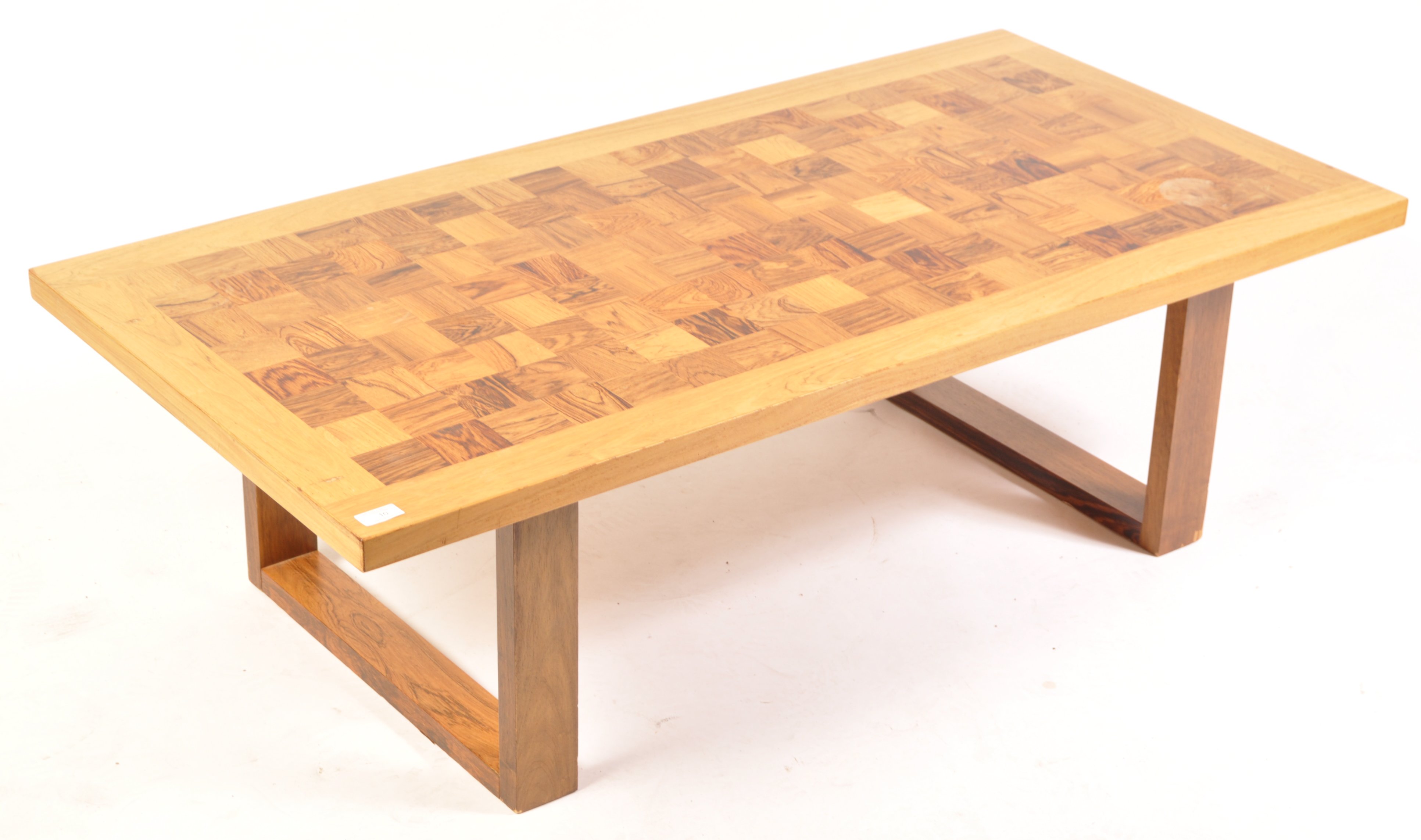 CADO VINTAGE DANISH PARQUETRY TOPPED COFFEE TABL:E - Image 2 of 5