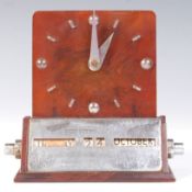 ART DECO 1930'S ANTIQUE VINTAGE PERPETUAL CALENDAR AND CLOCK