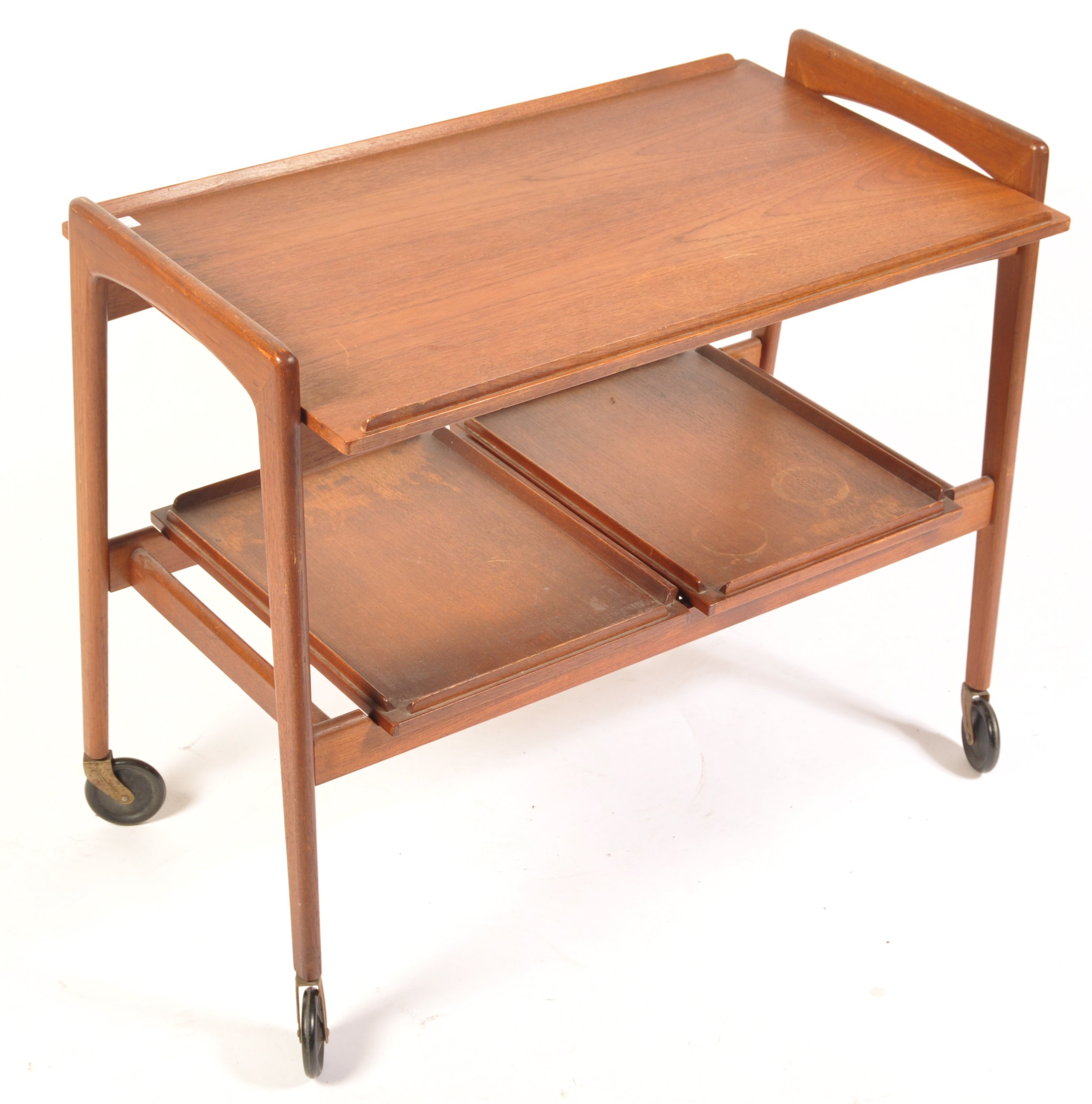 O.M.F. MEUBELFABRIK OMER LEFEVRE DANISH TEAK WOOD TEA TROLLEY - Image 2 of 6