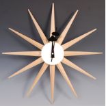AFTER GEORGE NELSON A CONTEMPORARY STARBURST CLOCK