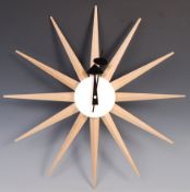 AFTER GEORGE NELSON A CONTEMPORARY STARBURST CLOCK