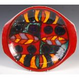 POOLE DELPHIS 1970'S VOLCAN GLAZED SERVING PLATE BY ANGELA WYBURGH