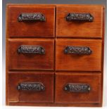 ANTIQUE 1920'S VINTAGE TABLE TOP INDEX CARD HODLER FILING CABINET