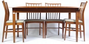 MID CENTURY TEAK WOOD EXTENDING DINING TABLE& CHAIRS BY YOUNGERS