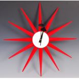 AFTER GEORGE NELSON A CONTEMPORARY STARBURST CLOCK