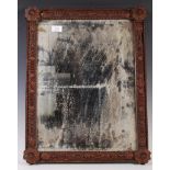 19TH CENTURY BELIEVED AMERICAN TRAMP ART WALL MIRROR