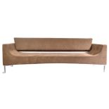 ANTIDIVA MR NILSSON FAUX SUEDE LEATHER SOFA SETTEE BY DUILIO FORTE