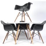 AFTER CHARLES & RAY EAMES CONTEMPORARY TABLE AND CHAIRS