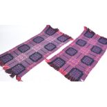 MID 20TH CENTURY RETRO WELSH BLANKETS WITH GEOMETRIC PATTERNS