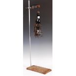 20TH CENTURY VINTAGE INDUSTRIAL INSPECTION LAMP ON STAND