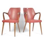 POLONIO 20TH CENTURY RETRO VINTAGE ELBOW DINING ARMCHAIRS