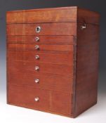 ANTIQUE MAHOGANY COUNTER TOP DENTAL APOTHECARY CABINET