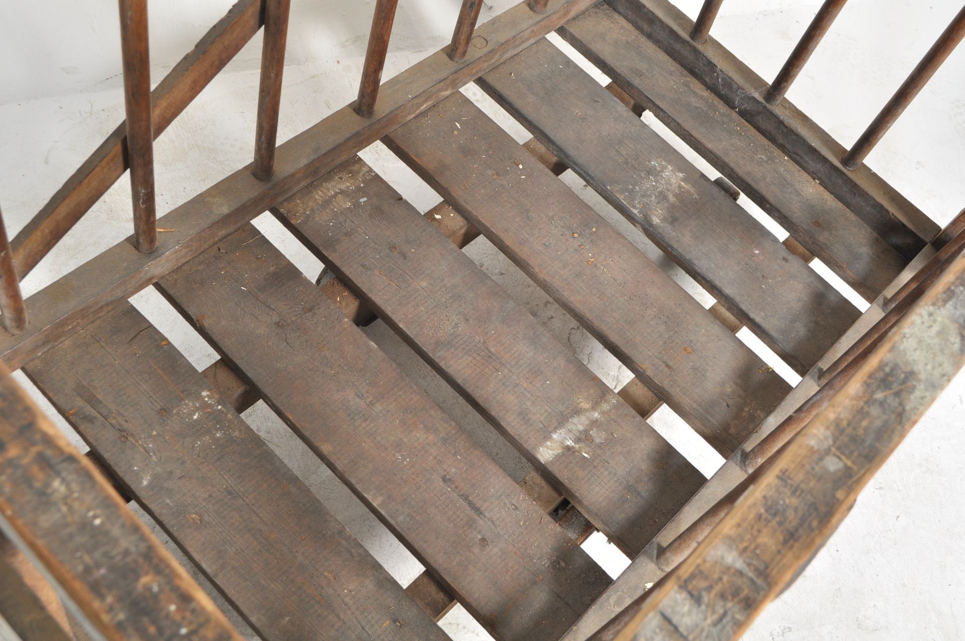 ANTIQUE VINTAGE INDUSTRIAL WOODEN GOODS MILL TROLLEY - Bild 4 aus 5