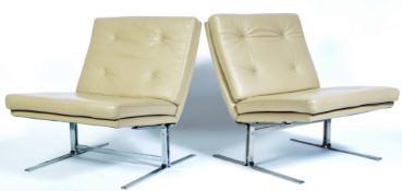 20TH CENTURY BUTTON BACKED AD CHROME EASY / LOUNGE CHAIRS