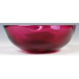 MURANO RETRO VINTAGE PURPLE & BLUE KIDNEY SHAPED 'GEODE ' BOWL