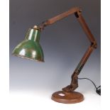 INDUSTRIAL VINTAGE WORKMAN'S / FACTORY ARTICULATED LAMP