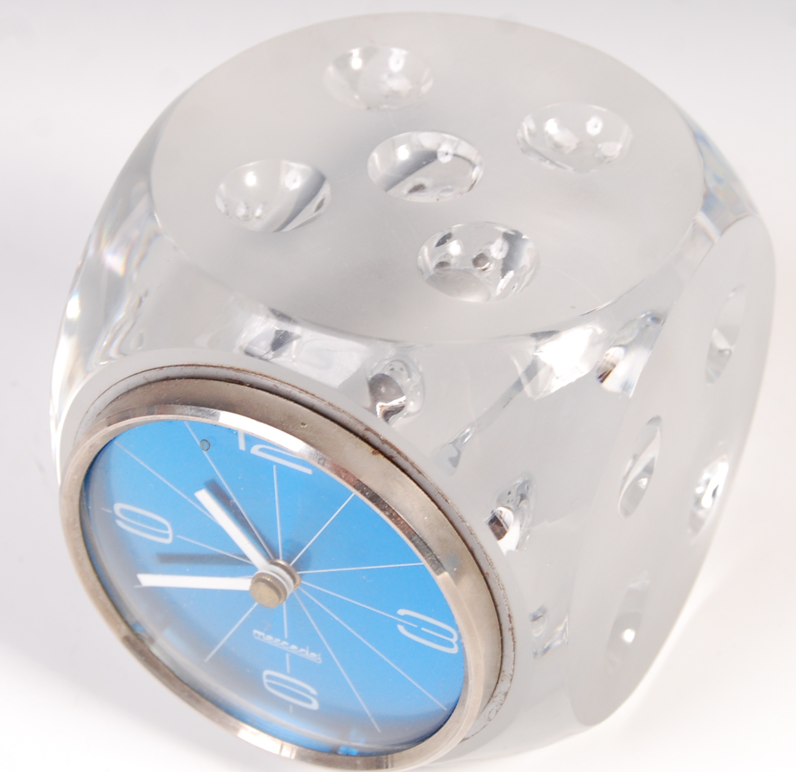 MERCEDES VINTAGE TABLE / DESK CLOCK IN THE FORM OF A DICE - Image 2 of 5