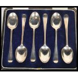 A set of six early 20th Century hallmarked silver teaspoons by C W Fletcher & Son Ltd (Charles