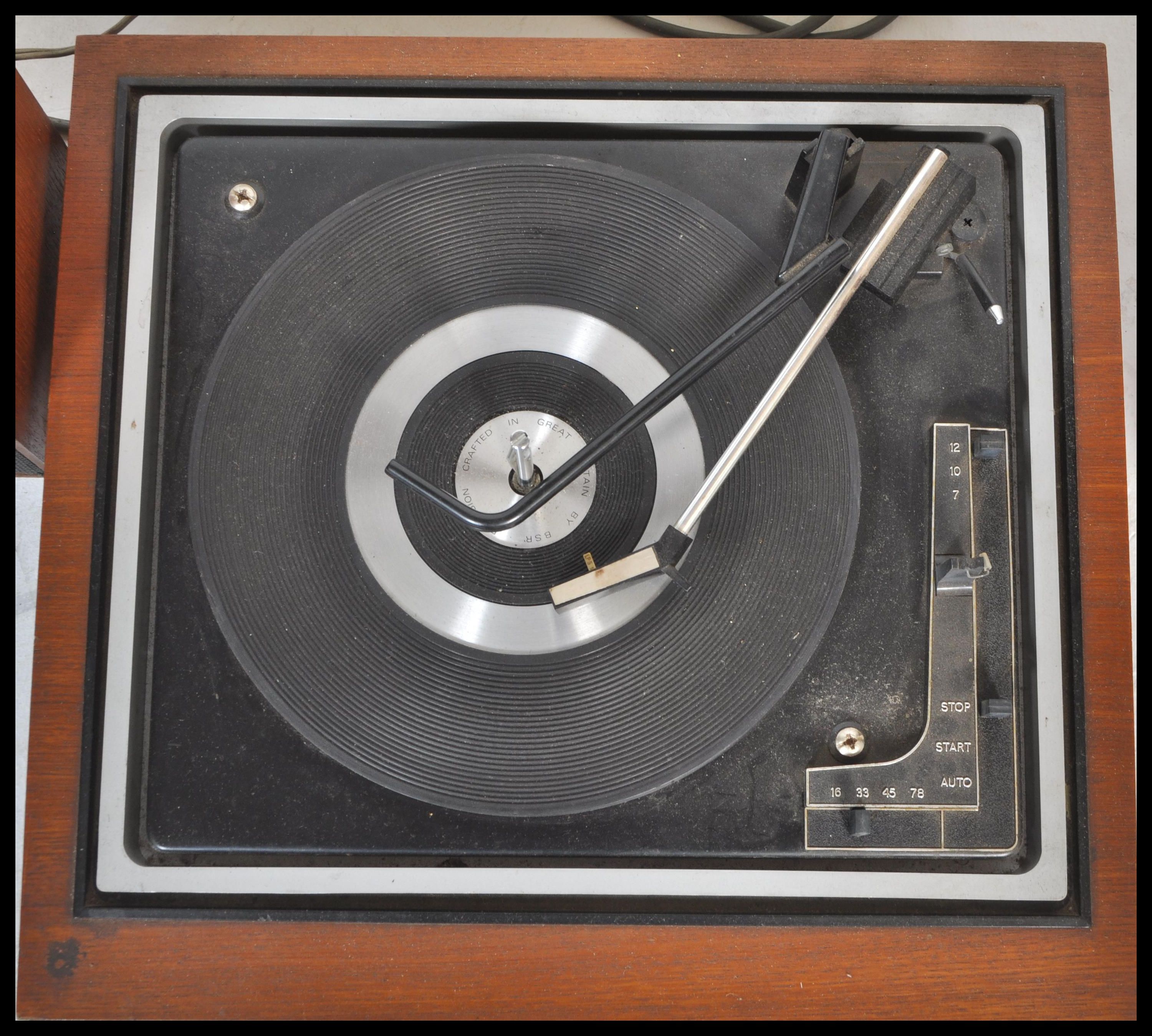 A vintage retro 20th Century teak cased Dansette record player Model No A4005, fitted with a BSR - Image 4 of 4
