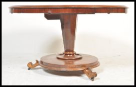 A 19th Century Victorian walnut tilt top breakfast / loo ( dining ) table of circular form with