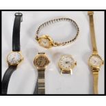 A selection of vintage 20th Century ladies cocktail watches to include three Timex watches and two