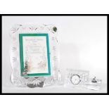 A Waterford Crystal lead cut glass crystal picture photograph frame complete in original box along