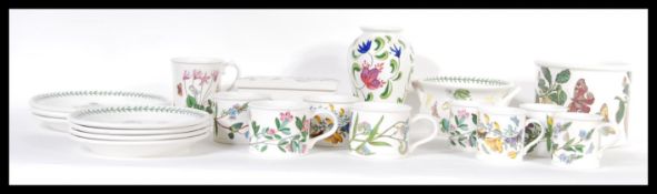 A collection of vintage Portmeirion tea and dinner set ceramics in the Botanic Garden pattering