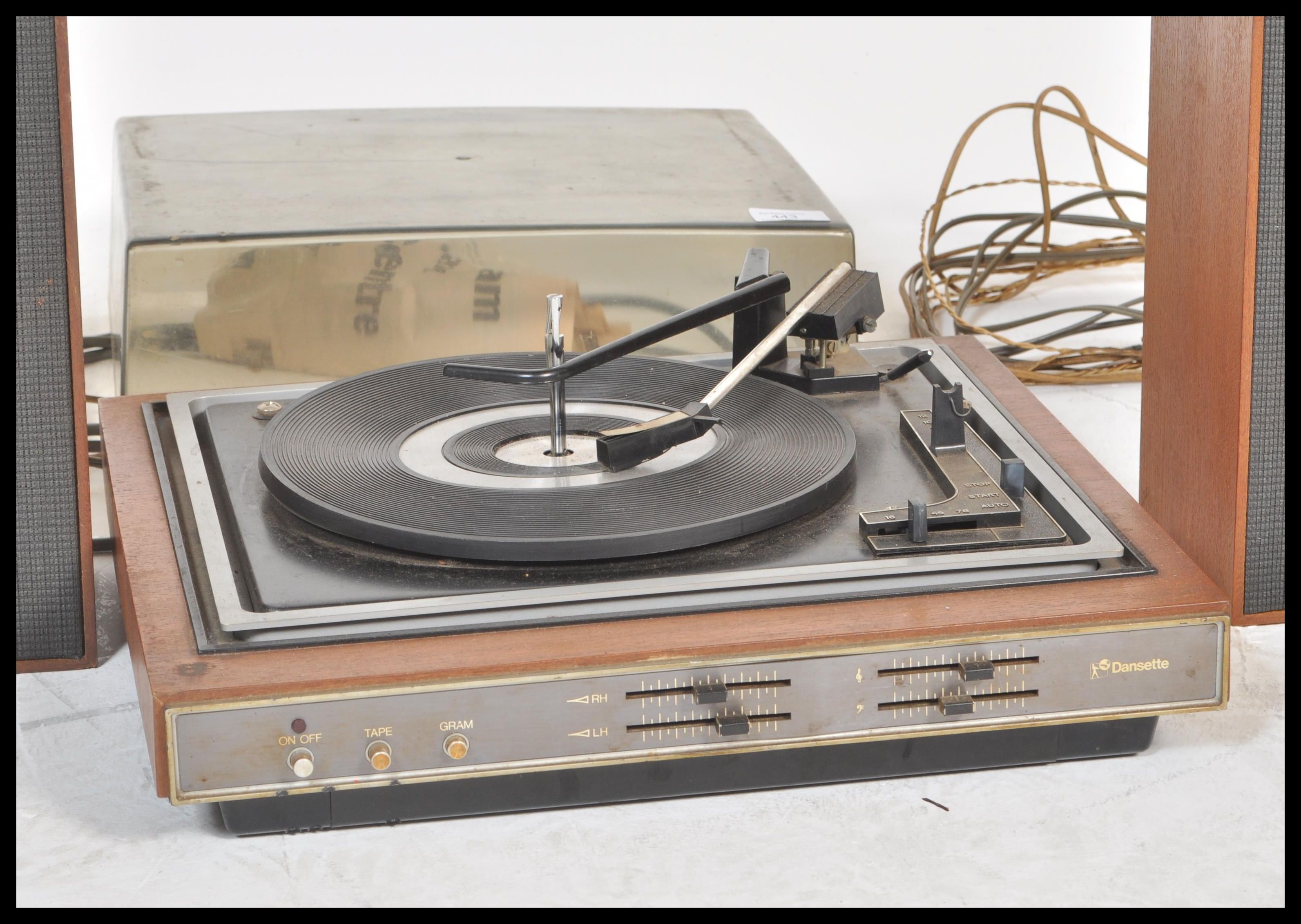 A vintage retro 20th Century teak cased Dansette record player Model No A4005, fitted with a BSR - Image 2 of 4