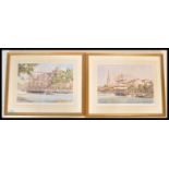 A pair of framed and glazed limited edition Frank Shipsides prints, both pictures showing the