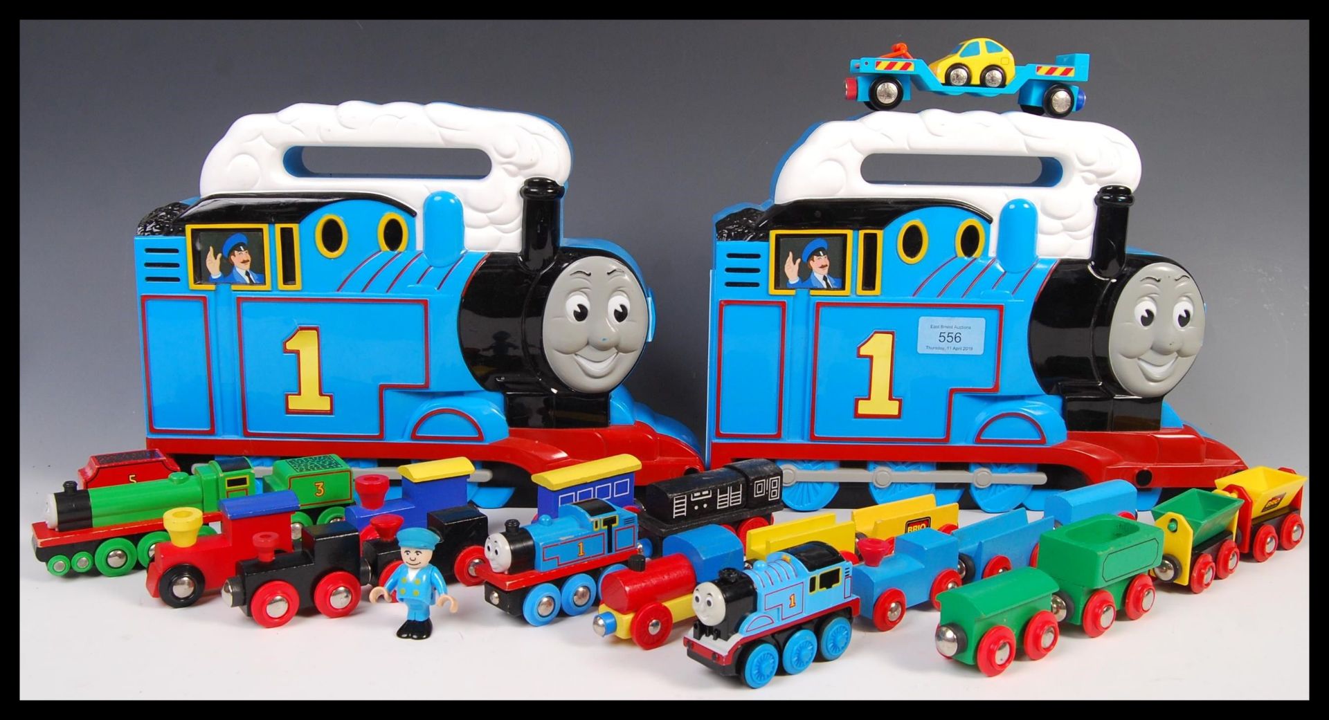 BRIO AND ASSOCIATED LOCOS AND CARRIAGES WITH SOME THOMAS THE TANK ENGINE