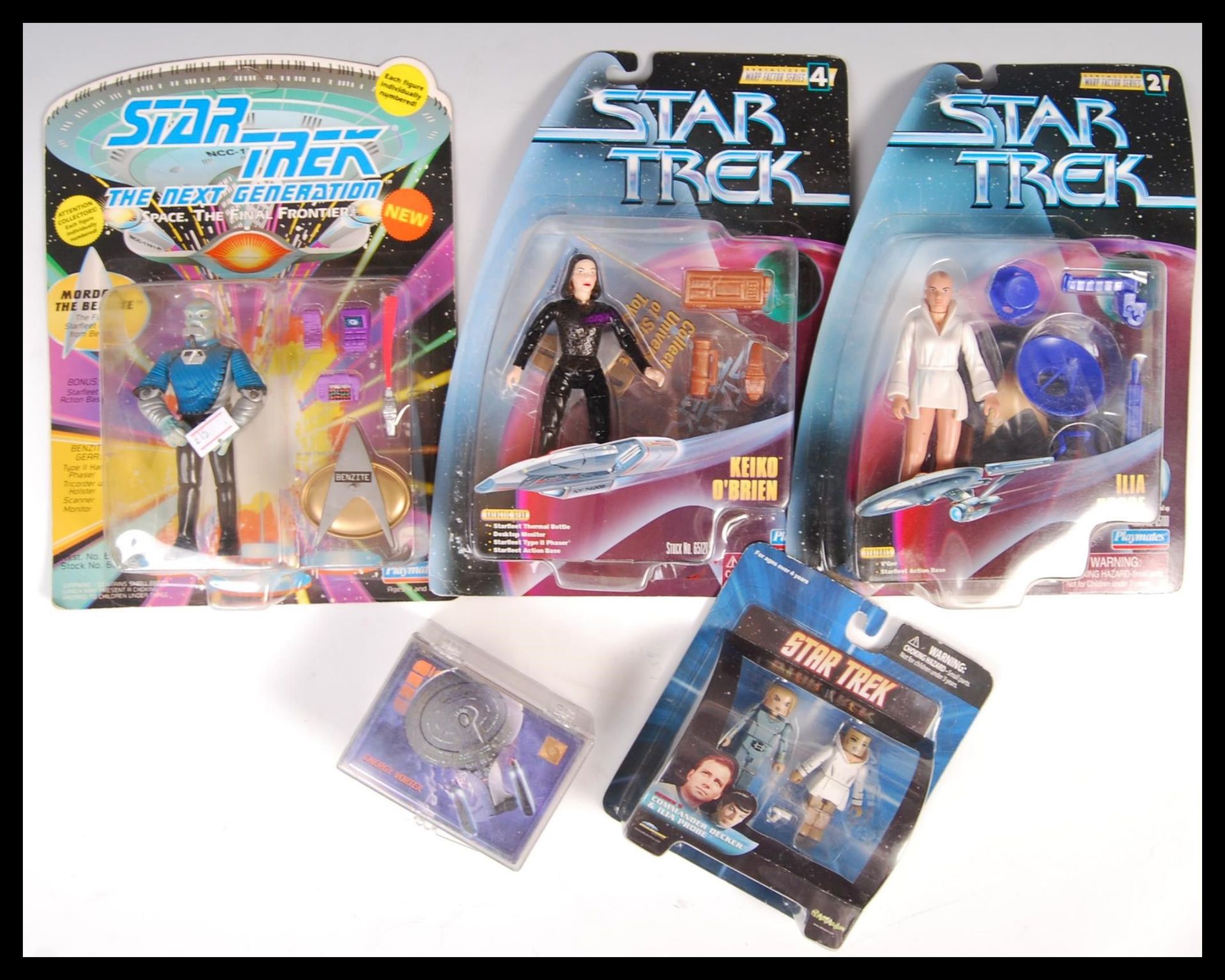 VINTAGE STAR TREK CARDED ACTION FIGURES AND CARDS