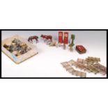 ASSORTED MIXED LEAD MODEL FARMYARD ANIMALS FENCING AND OTHER