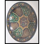 A 19th Century Middle Eastern Islamic pottery bowl of circular form having hand painted decorative