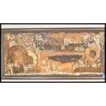 Cyril Barnes (1926-2000) - A vintage 1970's relief composition plaque picture depicting a city scape