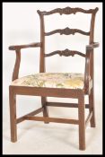 A late 19th Century Victorian Chippendale Revival mahogany childs childrens carver armchair ( dining