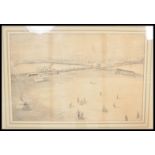 A 19th century Victorian engraving depicting Gloucester cricket ground during a match, inscribed '