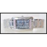 A 20th Century Diafor Turgid ladies wrist watch, having a stainless steel case and bracelet, with