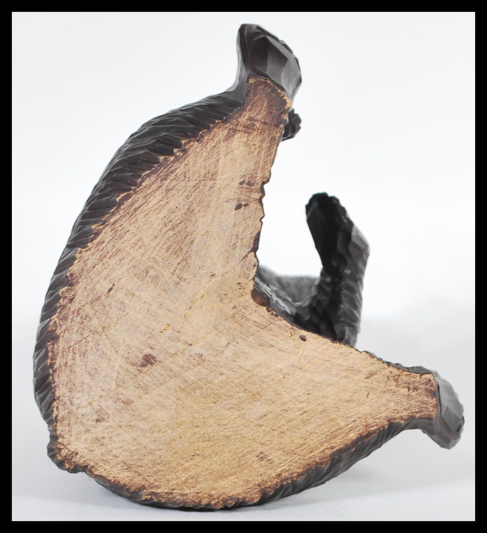 A German Black Forest hand carved wooden tobacco pot or tea caddy in the form of a bear having - Image 6 of 6