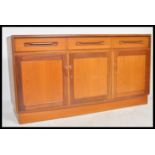 A vintage retro 20th Century G-Plan teak long and low sideboard in the Fresco pattern comprising