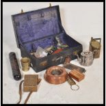 A good collection of vintage curios all contained within a vintage suitcase, the items to include