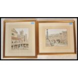 Philip & Glyn Martin Original Watercolour Paintings - A pair of paintings by Glyn Martin of Bath