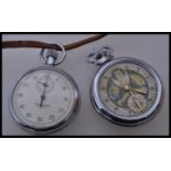 Two vintage early 20th Century pocket watches / stop clocks consisting of a Sekonda 15 jewel