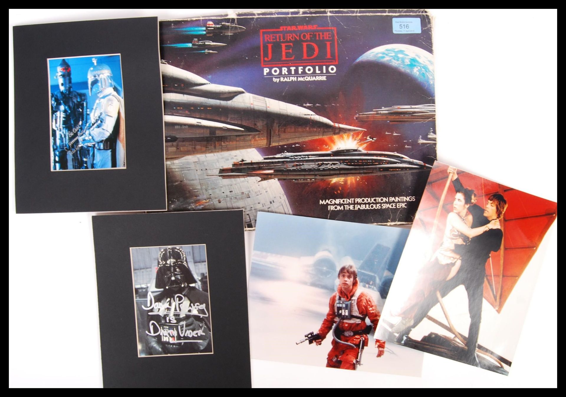 RALPH MCQUARRIE STAR WARS GRAPHIC ART AND SIGNED PHOTOS