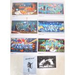 A set of eight A4 and A3 sized Banksy Bristol street artist limited edition prints to include TNT